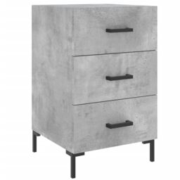 Berkfield Home Bedside Cabinet Concrete Grey 40x40x66 cm Engineered Wood - Size: 40 x 40 x 66 cm - thumbnail 2