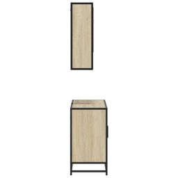 Berkfield Home 2 Piece Bathroom Furniture Set Sonoma Oak Engineered Wood in Brown - thumbnail 6