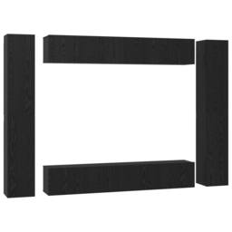 Berkfield Home TV Cabinet with Shelf 10 pcs Black oak Medium 30.5 x 30 x 90 cm - thumbnail 3