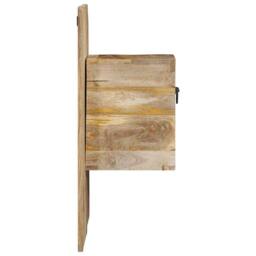 Berkfield Home Beautiful Bedside Cabinet 60x32x80 cm Solid Rough Wood Mango in Brown - Size: 60 x 32 x 80 cm - thumbnail 4