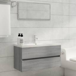 Berkfield Home Sink Cabinet Grey Sonoma 90x38.5x45 cm Engineered Wood