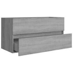 Berkfield Home Sink Cabinet Grey Sonoma 90x38.5x45 cm Engineered Wood - thumbnail 6