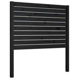 Berkfield Home Bed Headboard Black 96x4x100 cm Solid Wood Pine - Size: 96 x 4 x 100 cm - thumbnail 2