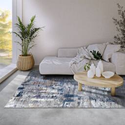 THE RUGS Imagination Shortpile Rug Runner Malard Polyester Abstract Modern Rug in Dark Blue - Size: 120 cm x 170 cm - thumbnail 6