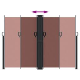 Berkfield Home Retractable Side Awning Brown 180x1000 cm - thumbnail 5