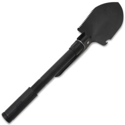 Berkfield Home Folding Shovel Carbon Steel Black - thumbnail 4
