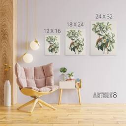 "Artery8 Bachman's Warbler & Franklinia Tree Audubon Canvas Wall Art in White - Size: W18"" x H24""" - thumbnail 4