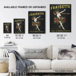 "Artery8 Fraisinette Strawberry Liqueur Vintage Ad Vintage Framed Wall Art Print in Black - Size: W12"" x H16""" - thumbnail 3
