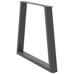 Berkfield Home Modern Dining Table Legs V-Shape 3 pcs Anthracite 80x(72-73.3) cm in Dark Grey - thumbnail 4