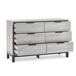 Cheshire Premium Kora 6 Drawer Wide Chest - Grey Oak - thumbnail 2
