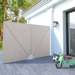 Berkfield Home Collapsible Terrace Side Awning Cream 240x160 cm in Beige