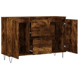 Berkfield Home Sideboard Smoked Oak 104x35x70 cm Engineered Wood in Brown - Size: 104 x 35 x 70 cm - thumbnail 6