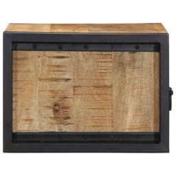 Berkfield Home Beautiful Bedside Cabinets 2 pcs 40x35x25 cm Solid Rough Wood Mango in Brown - Size: 40 x 35 x 25 cm - thumbnail 1