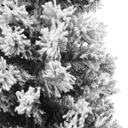 Berkfield Home Slim Artificial Christmas Tree with Flocked Snow Green 150 cm PVC - thumbnail 5