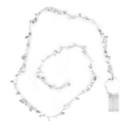 Dibor Silver Leaves Pre-Lit String Xmas Table Christmas Garland 2m - thumbnail 2