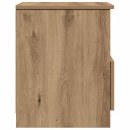 Berkfield Home Classic Bedside Cabinet Artisan Oak 40x40x50 cm Engineered Wood in Brown - Size: 40 x 40 x 50 cm - thumbnail 6