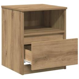 Berkfield Home Classic Bedside Cabinet Artisan Oak 40x40x50 cm Engineered Wood in Brown - Size: 40 x 40 x 50 cm - thumbnail 8