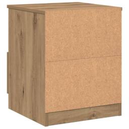 Berkfield Home Classic Bedside Cabinet Artisan Oak 40x40x50 cm Engineered Wood in Brown - Size: 40 x 40 x 50 cm - thumbnail 7
