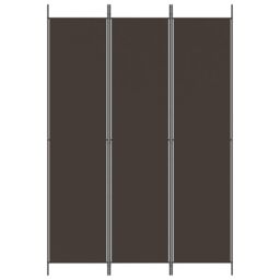 Berkfield Home 3-Panel Room Divider Brown 150x220 cm Fabric - thumbnail 3