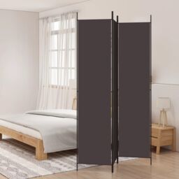 Berkfield Home 3-Panel Room Divider Brown 150x220 cm Fabric