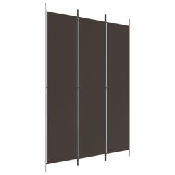 Berkfield Home 3-Panel Room Divider Brown 150x220 cm Fabric - thumbnail 2