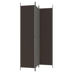 Berkfield Home 3-Panel Room Divider Brown 150x220 cm Fabric - thumbnail 4