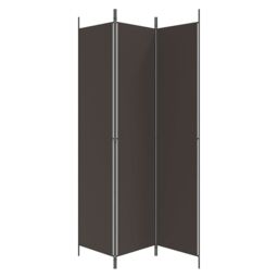 Berkfield Home 3-Panel Room Divider Brown 150x220 cm Fabric - thumbnail 5
