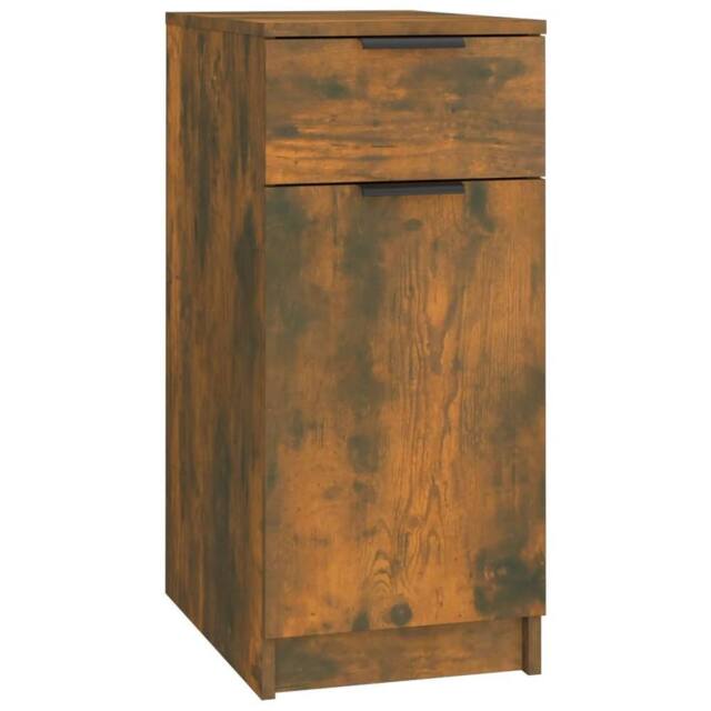 Berkfield Home Desk Cabinet Smoked Oak 33.5x50x75 cm Engineered Wood in Brown - image 1