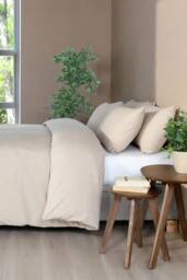Martex Everyday Luxury Cotton Duvet Cover Set - Warm Pebble in Nude - Size: King - thumbnail 2