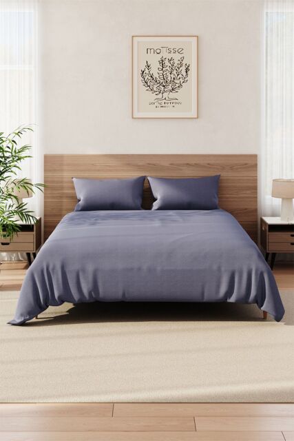 H&O Direct 4Pcs Simple Solid Color Brushed Flat Sheet Set for King-Bed in Grey - Size: King - image 1