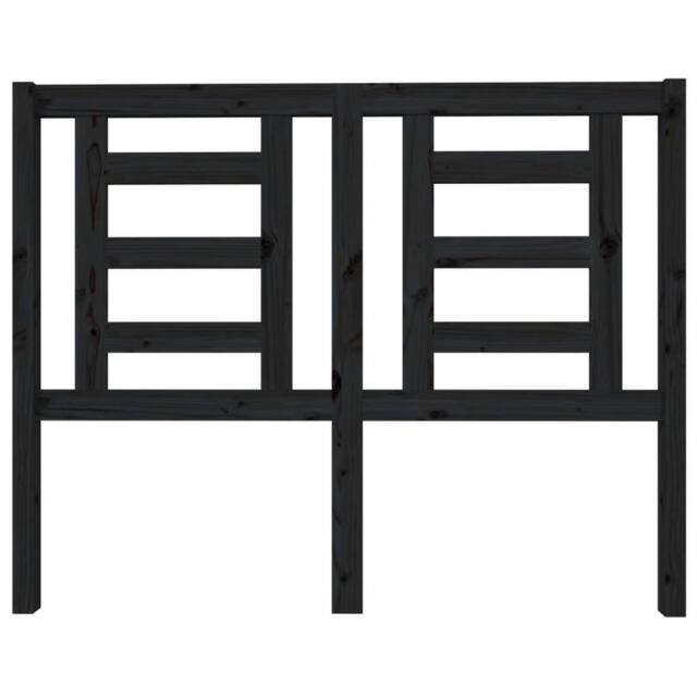Berkfield Home Beautiful Bed Headboard Black 126x4x100 cm Solid Wood Pine - Size: 126 x 4 x 100 cm - image 1