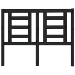 Berkfield Home Beautiful Bed Headboard Black 126x4x100 cm Solid Wood Pine - Size: 126 x 4 x 100 cm - thumbnail 1