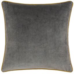 Furn Meridian Velvet Piped Cushion in Stone - Size: 55 cm x 55 cm - thumbnail 2