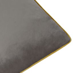 Furn Meridian Velvet Piped Cushion in Stone - Size: 55 cm x 55 cm - thumbnail 5