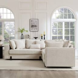 Home Detail Hayley Corner Sofa in Beige - Size: Large - thumbnail 2