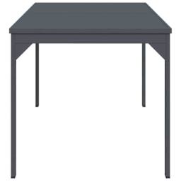 Berkfield Home Garden Table Dark Grey Aluminium Large Expandable Table Leaves - thumbnail 6