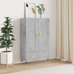 Berkfield Home Highboard Concrete Grey 69.5x31x115 cm Engineered Wood - thumbnail 2