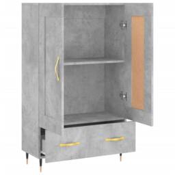 Berkfield Home Highboard Concrete Grey 69.5x31x115 cm Engineered Wood - thumbnail 6