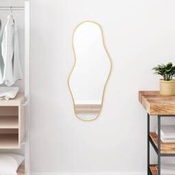 Berkfield Home Wall Mirror Gold 80x35 cm - thumbnail 2