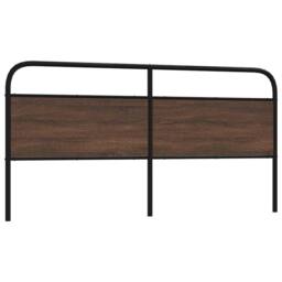 Berkfield Home Headboard Brown Oak 180 cm Steel & Engineered Wood - thumbnail 2
