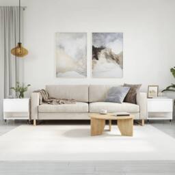 Berkfield Home Coffee Tables 2 pcs High Gloss White 50x46x50 cm Engineered Wood - Size: 50 x 46 x 50 cm - thumbnail 2