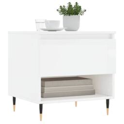 Berkfield Home Coffee Tables 2 pcs High Gloss White 50x46x50 cm Engineered Wood - Size: 50 x 46 x 50 cm - thumbnail 3