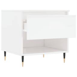 Berkfield Home Coffee Tables 2 pcs High Gloss White 50x46x50 cm Engineered Wood - Size: 50 x 46 x 50 cm - thumbnail 7