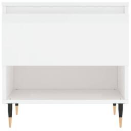 Berkfield Home Coffee Tables 2 pcs High Gloss White 50x46x50 cm Engineered Wood - Size: 50 x 46 x 50 cm - thumbnail 6