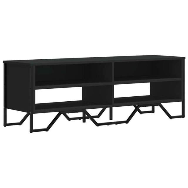 Berkfield Home TV Cabinet Black 122x34x41 cm Engineered Wood - Size: 122 x 34 x 41 cm - image 1