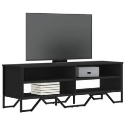 Berkfield Home TV Cabinet Black 122x34x41 cm Engineered Wood - Size: 122 x 34 x 41 cm - thumbnail 2
