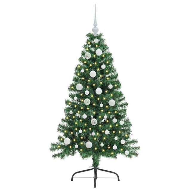 Berkfield Home Beautiful Artificial Pre-lit Christmas Tree Green 120 cm PVC - image 1