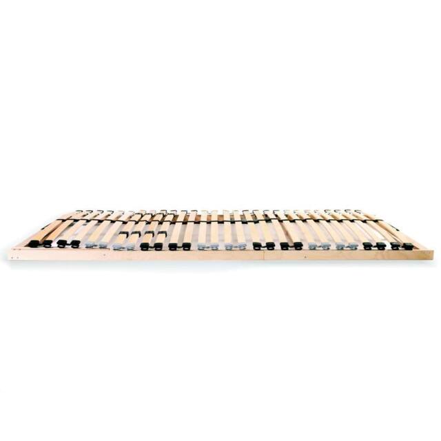 Berkfield Home Slatted Bed Base with 28 Slats 7 Zones 90x200 cm in Natural - image 1