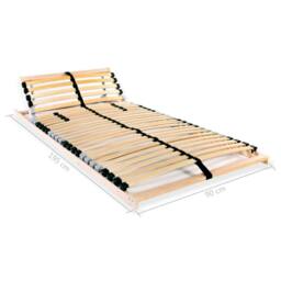 Berkfield Home Slatted Bed Base with 28 Slats 7 Zones 90x200 cm in Natural - thumbnail 8