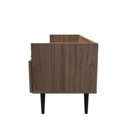 Ready Assembled 2 U Fuji 2 Drawer TV Unit (Ready Assembled) in Walnut - thumbnail 2